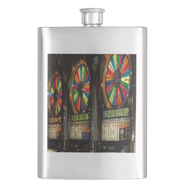 Las VEGAS-SLOTS Hip Flask (Front)