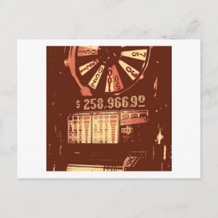 Las Vegas Slots Pop Art Postcard