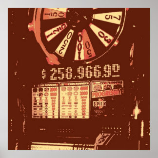 Las Vegas Slots Pop Art Poster