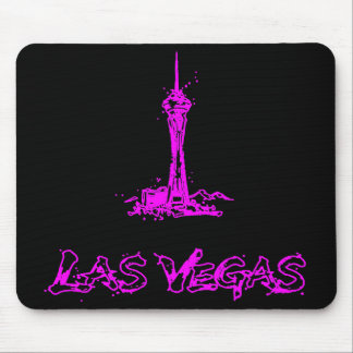Las Vegas Stratosphere Neon Pink Sketch Mouse Pad