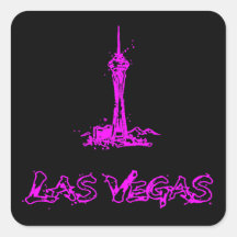 Las Vegas Stratosphere Neon Pink Sticker