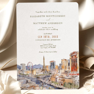 Las Vegas Streets Sin City Wedding Invitation