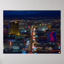 Las Vegas Strip Aerial Photo Poster Print