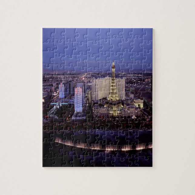 Las Vegas Strip Aerial View Casino Gambling City Jigsaw Puzzle (Vertical)