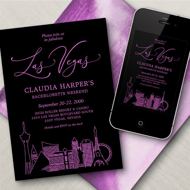 Las Vegas Strip Bachelorette Party Weekend Invitation (Creator Uploaded)