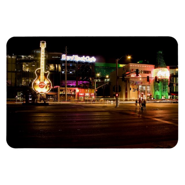 Las Vegas Strip @ Night Flexible Magnet #5 (Horizontal)