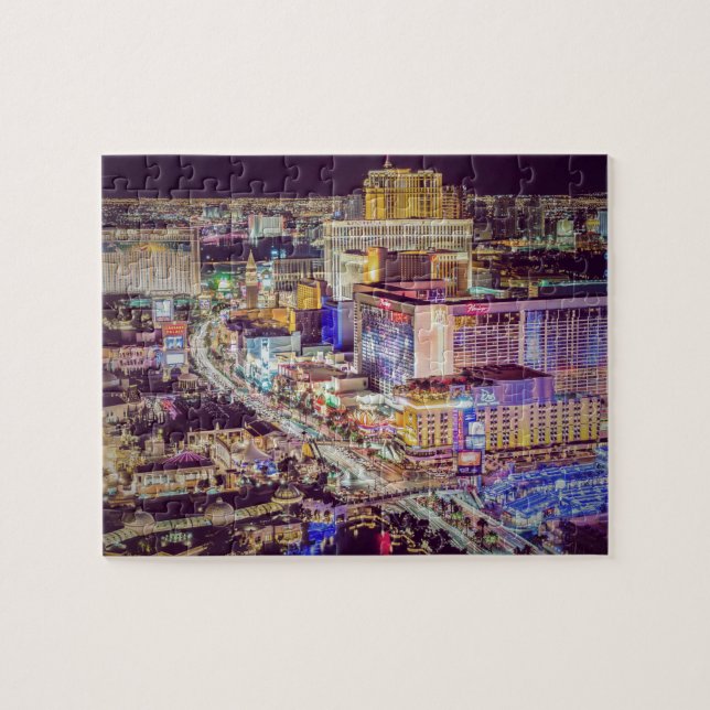 Las Vegas strip stylised Jigsaw Puzzle (Horizontal)