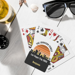 Las Vegas Strip Sunset Custom Vacation Playing Cards