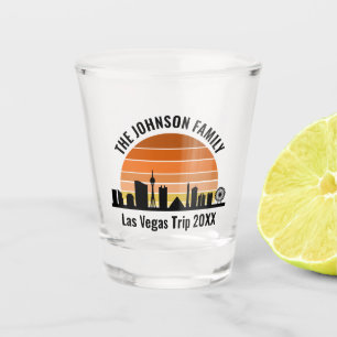 Las Vegas Strip Sunset Custom Vacation Shot Glass