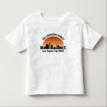 Las Vegas Strip Sunset Custom Vacation Toddler T-Shirt<br><div class="desc">Cool custom Las Vegas skyline at sunset toddler t-shirts for your family vacation or bachelor party trip to the city of lights. Gamble from sunrise to sundown in this city and remember it with this keepsake souvenir.</div>