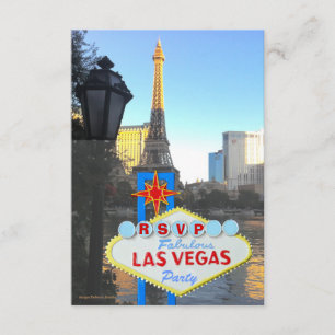 Las Vegas Strip View RSVP enclosure Card