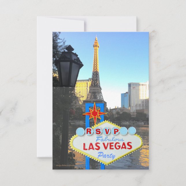 Las Vegas Strip View RSVP enclosure Card (Front)