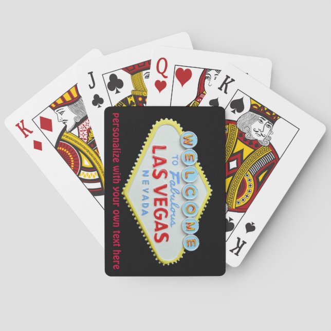 Las Vegas Strip Welcome Sign Playing Cards (Back)
