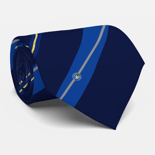 Las Vegas stripes flag Neck Tie (Rolled)
