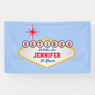 Las Vegas Style Sign Retired Personalize 