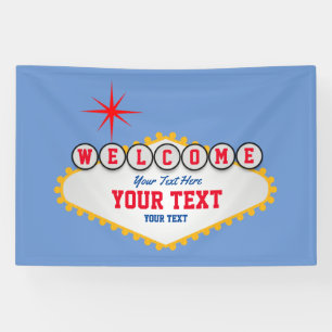 Las Vegas style Welcome to your text Banner