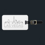 Las Vegas Stylised Skyline Luggage Tag<br><div class="desc">A unique luggage tag representing the beautiful city of Las Vegas.  This tag features a stylised illustration of the city's unique skyline with its name underneath.</div>