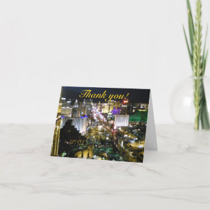 Las Vegas Thank You Aerial  Strip Photograph Card