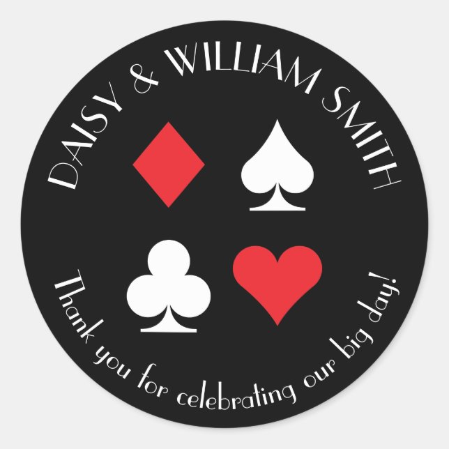 Las Vegas Theme Custom Sticker Black Red and White (Front)