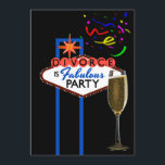 Las Vegas themed Divorce Party Invitation<br><div class="desc">Las Vegas themed divorce party invitation customisable to your event specifics.</div>