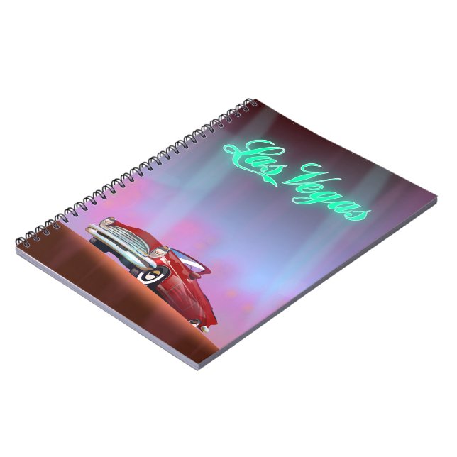 Las Vegas travel poster Notebook (Left Side)