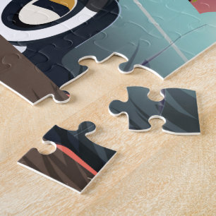 Las Vegas vintage style vacation poster Jigsaw Puzzle