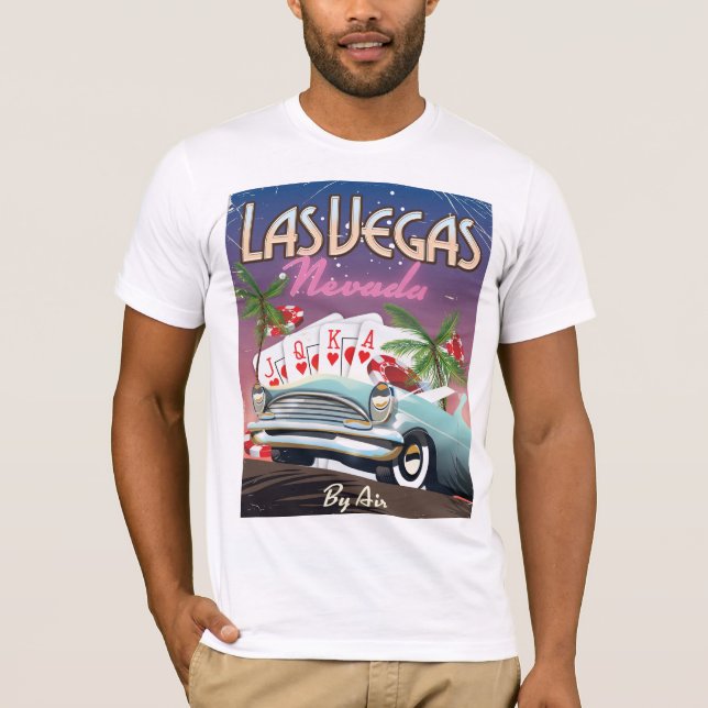 Las Vegas vintage style vacation poster T-Shirt (Front)