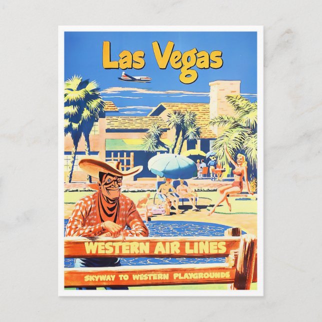 Las Vegas vintage travel postcard (Front)