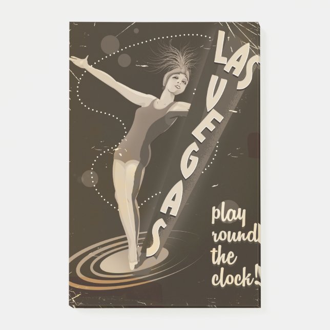 Las Vegas vintage travel poster Post-it Notes (Front)