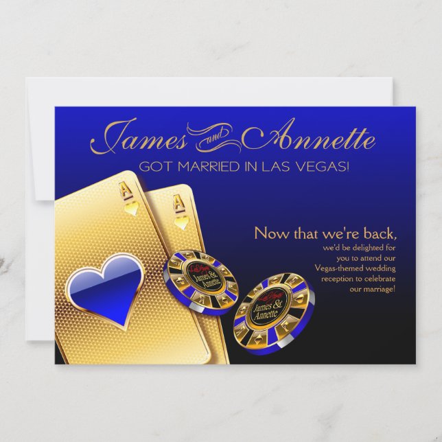 Las Vegas VIP Reception | blue Invitation (Front)