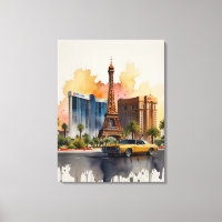 Las Vegas watercolor art
