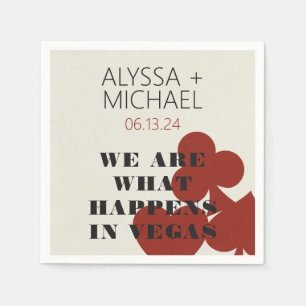 Las Vegas We Are What Happens Wedding Cocktail Napkin