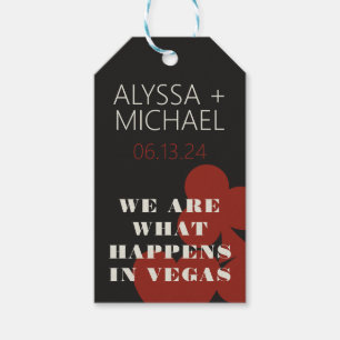 Las Vegas We Are What Happens Wedding Favour Gift Tags