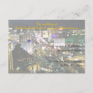 Las Vegas Wedding and Reception RSVP Card