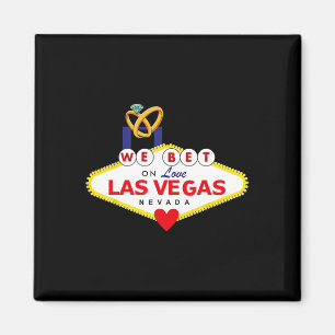Las Vegas Wedding Bride Groom Matching Shower Hone Magnet