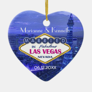 Las Vegas Wedding Ceramic Tree Decoration
