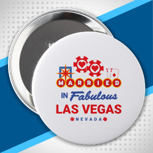 Las Vegas Wedding - Couple Married In Vegas 10 Cm Round Badge