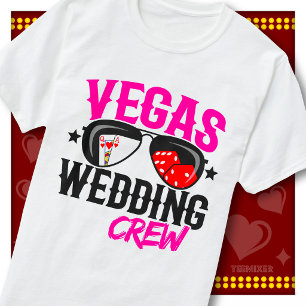 Las Vegas Wedding Crew Sunglasses Casino Party T-Shirt