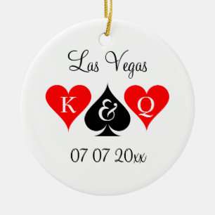 Las Vegas wedding custom monogram Christmas tree Ceramic Tree Decoration