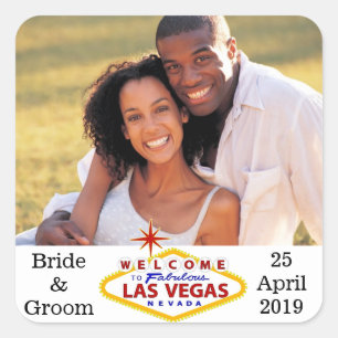 Las Vegas Wedding Custom Photo Envelope Seals
