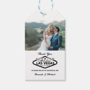 Las Vegas Wedding Custom Photo Thank You Gift Tags