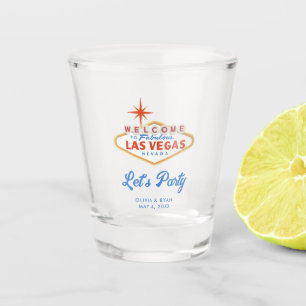 Las Vegas Wedding Favour Let's Party Shot Glass