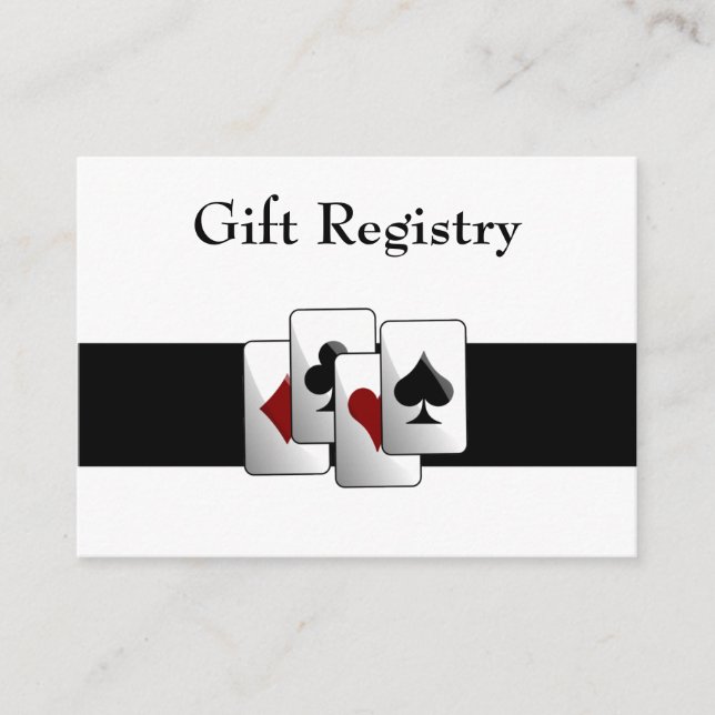 Las Vegas wedding Gift registry  Cards (Front)