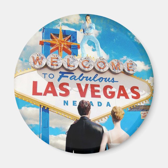 Las Vegas Wedding Invitation Magnet (Front)