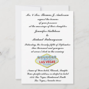 Las Vegas Wedding Invite Formal