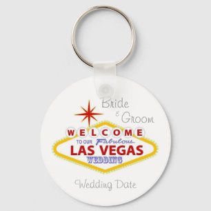 Las Vegas Wedding Keepsake Keychain
