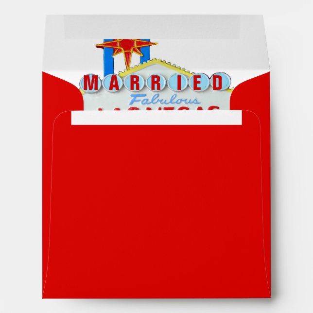 Las Vegas Wedding Lucky Red Envelope (Back (Bottom))