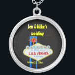 Las Vegas Wedding Memento Silver Plated Necklace<br><div class="desc">A Las Vegas necklace designed for lots of options for personalised choices,  to celebrate any occasion from a wedding to a special birthday.</div>