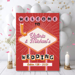 Las Vegas Wedding Mod Retro Welcome Sign