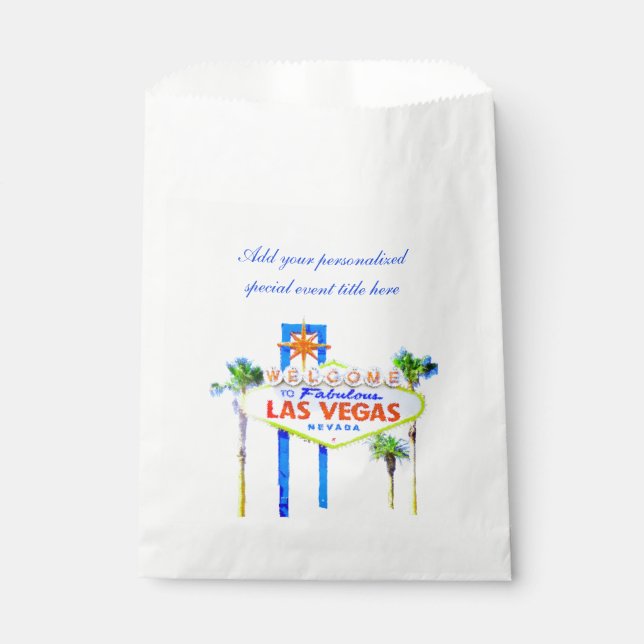 Las Vegas Wedding or Special Event Party Favours Favour Bags (Front)